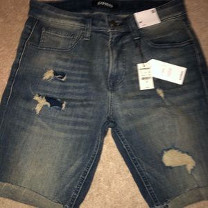 men’s express jean shorts never worn